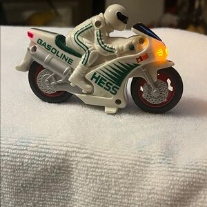 Hess White and Green Toy Motorcycle